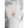 Pirinç Gold Renk Yonca Model Kadın Şahmeran