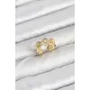 Pirinç Gold Renk Yonca Model Kadın Yüzük