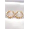 Pirinç Gold Renk Zincir Model Halka Küpe