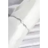 Pirinç Gümüş Renk Çiçek Model Su Yolu Kadın Bileklik