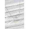 Pirinç Gümüş Renk Düğüm Kalp Model Kadın Kolye