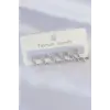 Pirinç Gümüş Renk Kalp Model Küpe Seti