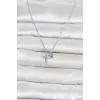 Pirinç Gümüş Renk Minimal Kutup Yıldızı Model Kadın Kolye