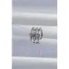 Pirinç Gümüş Renk Yonca Earcuff Küpe