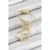 Pirinç Halkalı Model Gold Renk Kıkırdak Küpe