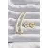 Pirinç Krem Renk Botega Küpe