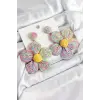 Pirinç Rainbow Papatya Model Gold Renk Kadın Hasır Küpe
