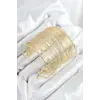 Pirinç Tel Sarma Model Gold Renk Kadın Bileklilk