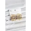 Vintage Model 316L Çelik Gold Renk Kadın Küpe