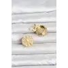 Vintage Model Gold Renk Düğme veya Manşet Broşu