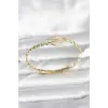 Yılan Model Pirinç Gold Renk Kadın Kelepçe Bileklik