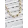 Yıldız Model Pirinç Gold Renk Kadın Kolye