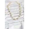 Yıldız Model Pirinç Gold Renk Kadın Kolye