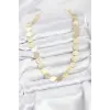 Yuvarlak Plaka Model Gold Renk Kadın Kolye