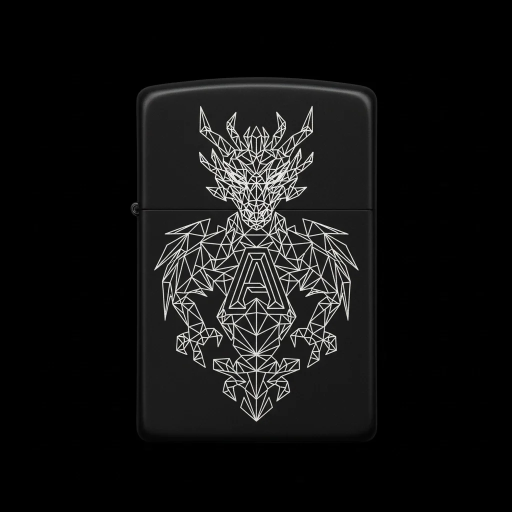 Zippo Ejderha Figürlü A Harfli Tasarım - V63