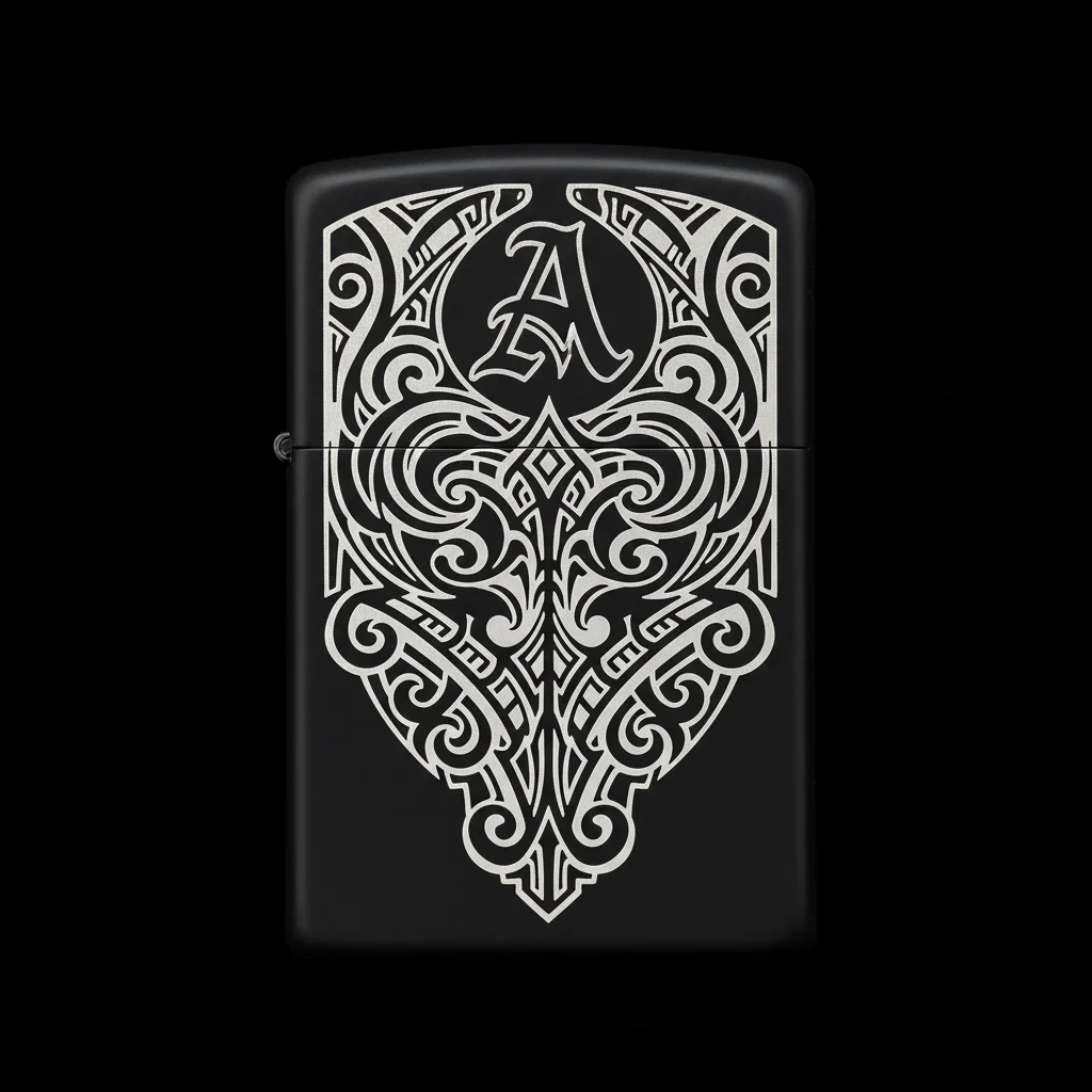 Zippo Ejderha Figürlü A Harfli Tasarım - V75