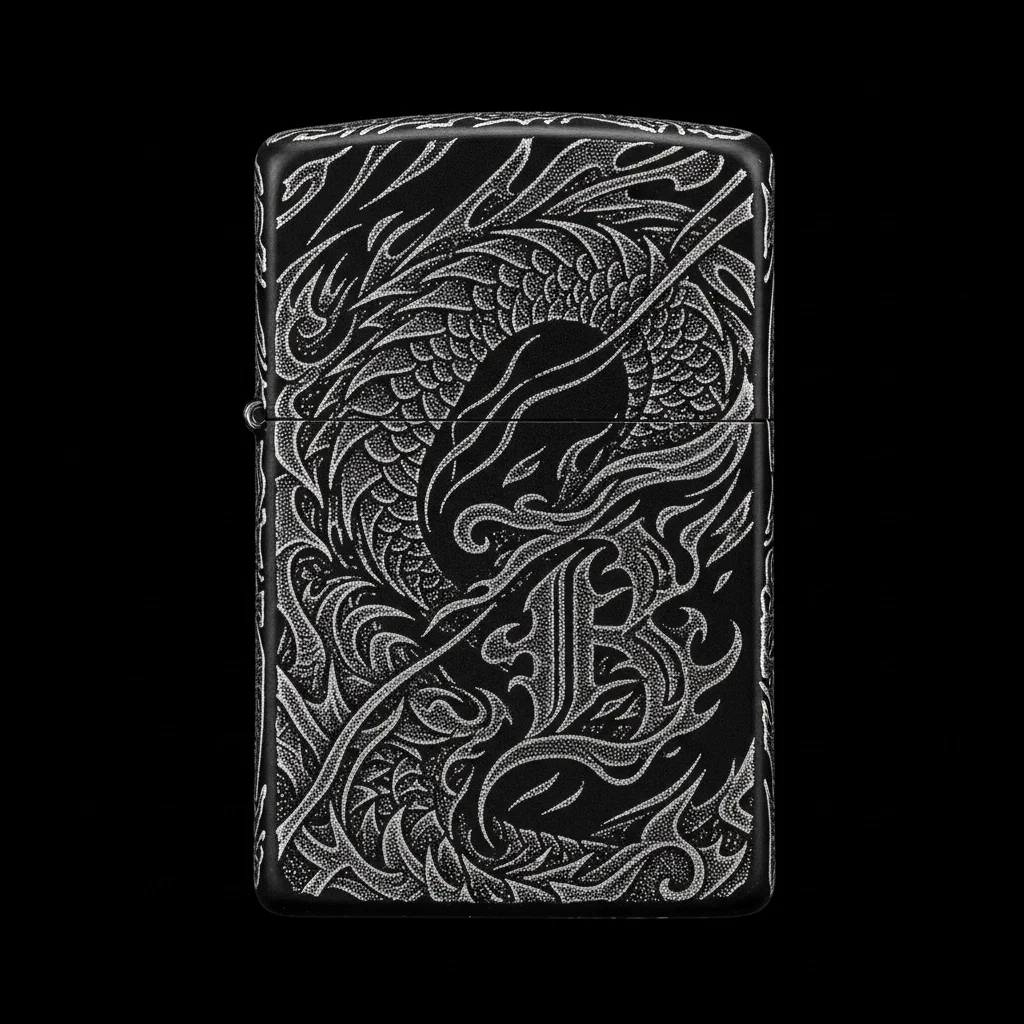 Zippo Ejderha Figürlü B Harfli Tasarım - V3