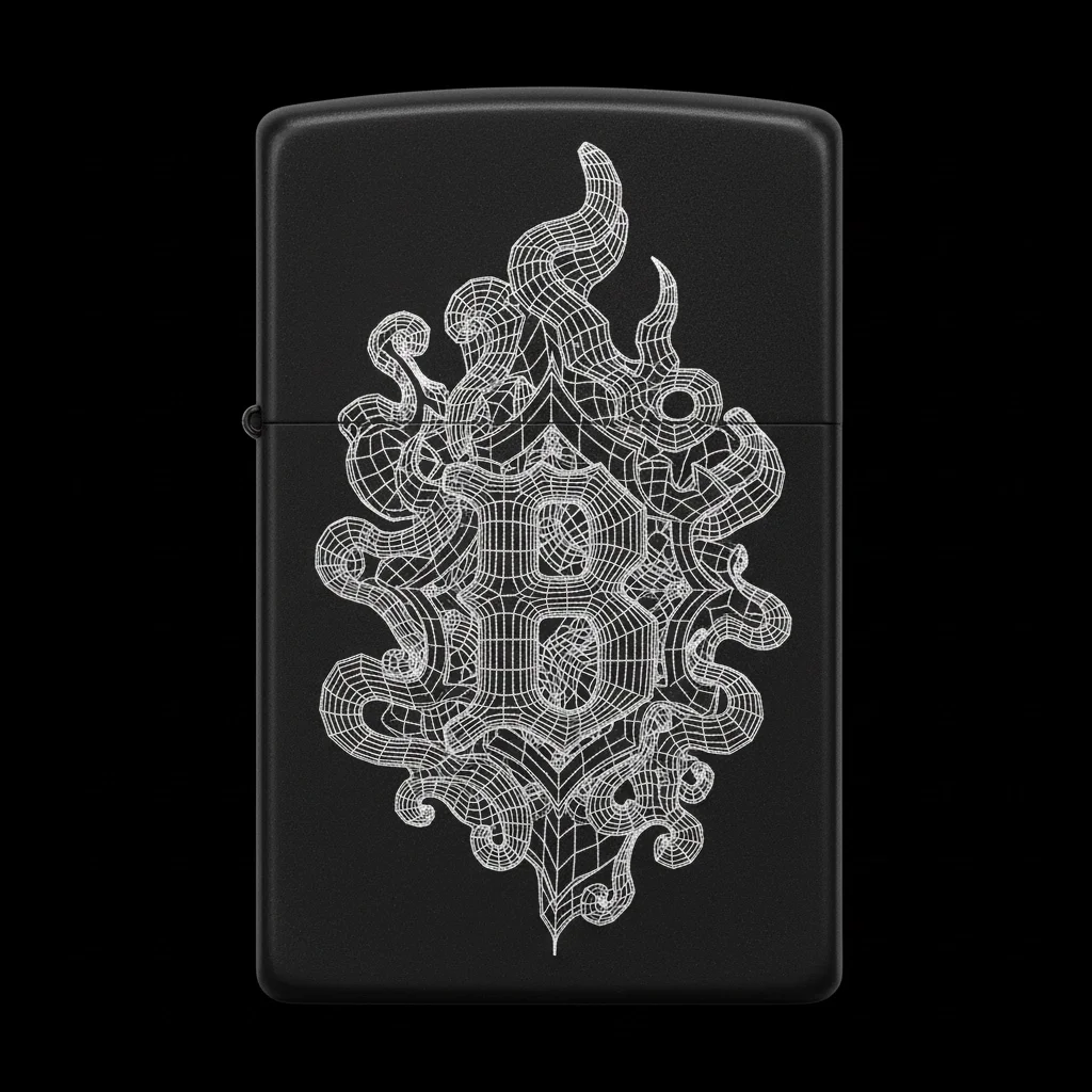 Zippo Ejderha Figürlü B Harfli Tasarım - V68