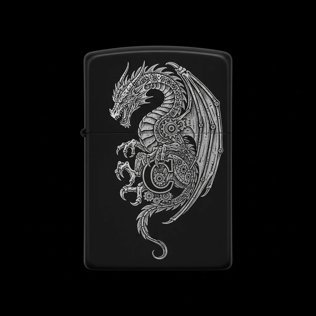 Zippo Ejderha Figürlü C Harfli Tasarım - V75