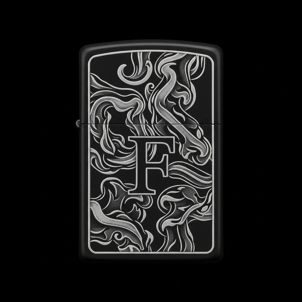 Zippo Ejderha Figürlü F Harfli Tasarım - V40