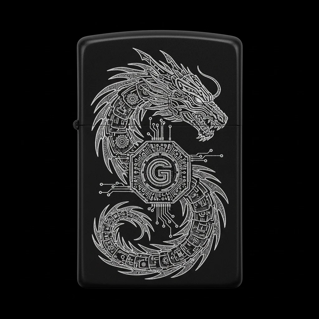 Zippo Ejderha Figürlü G Harfli Tasarım - V92