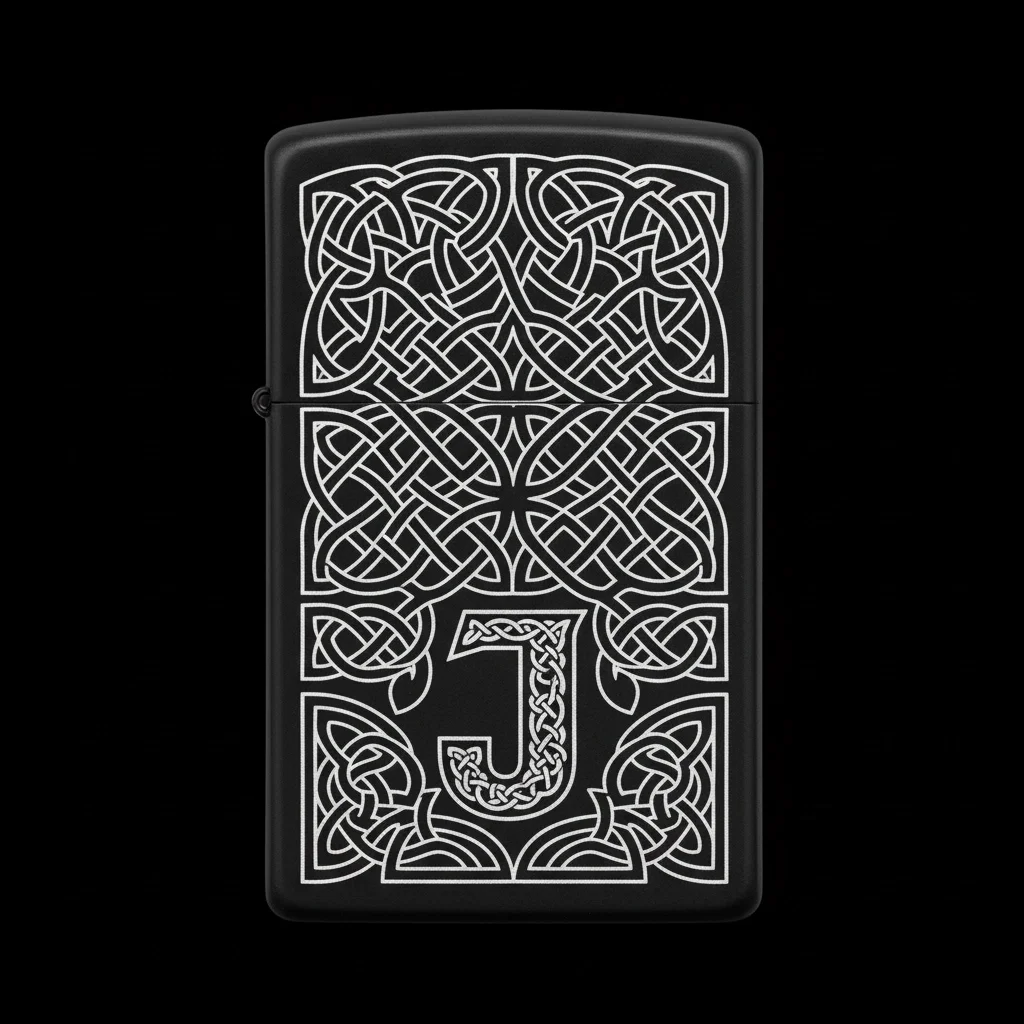 Zippo Ejderha Figürlü J Harfli Tasarım - V47