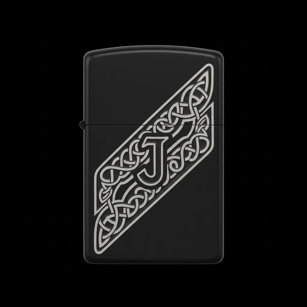 Zippo Ejderha Figürlü J Harfli Tasarım - V58