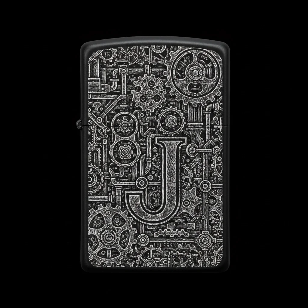 Zippo Ejderha Figürlü J Harfli Tasarım - V80