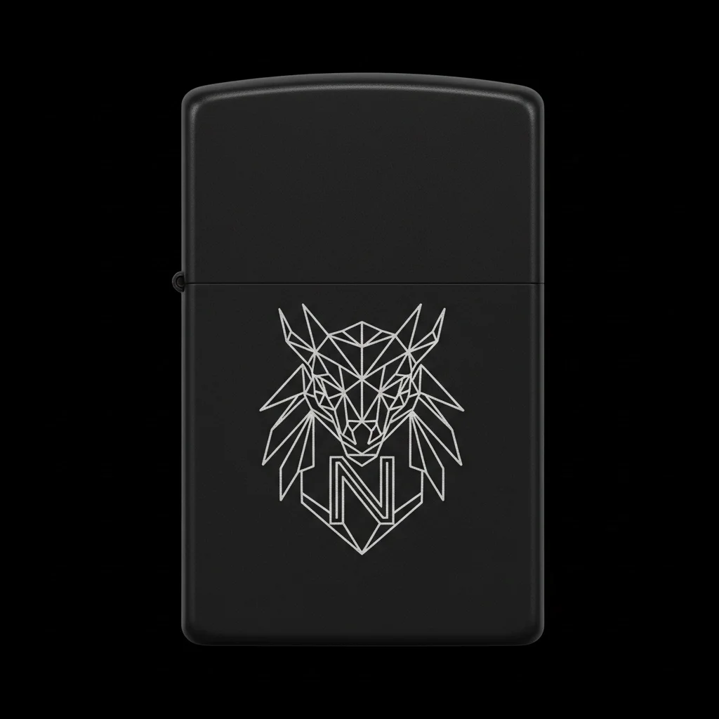 Zippo Ejderha Figürlü N Harfli Tasarım - V53