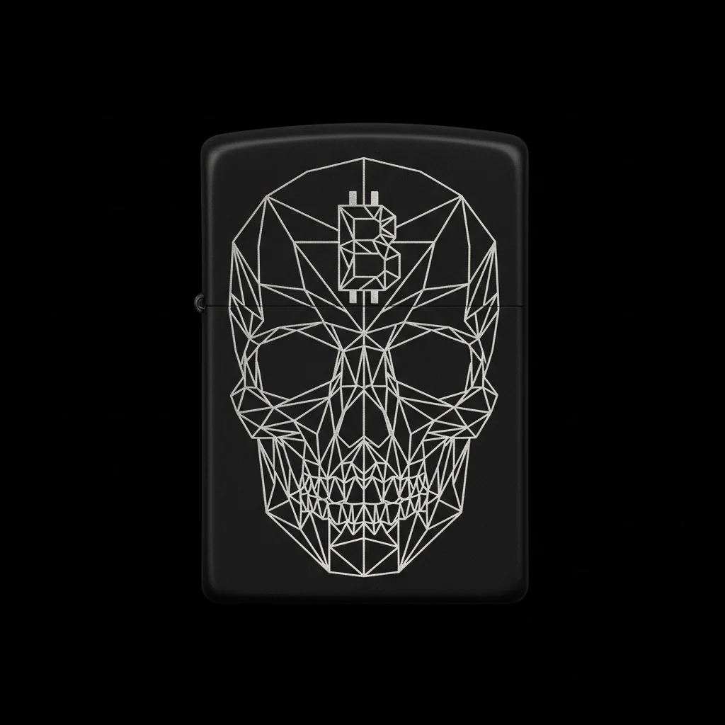 Zippo Kuru Kafa Figürlü B Harfli Tasarım - V1
