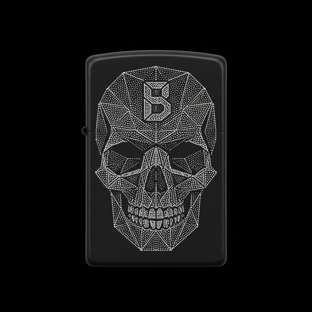 Zippo Kuru Kafa Figürlü B Harfli Tasarım - V16