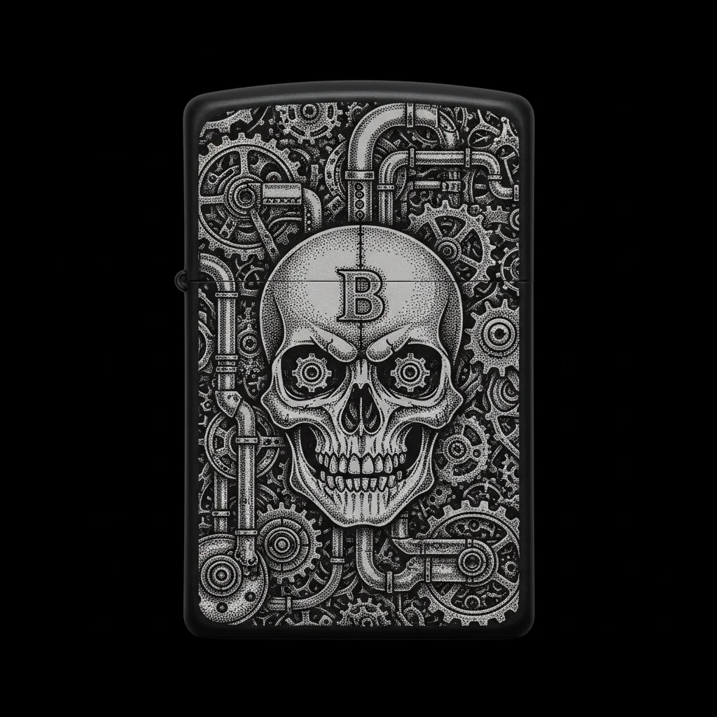 Zippo Kuru Kafa Figürlü B Harfli Tasarım - V19