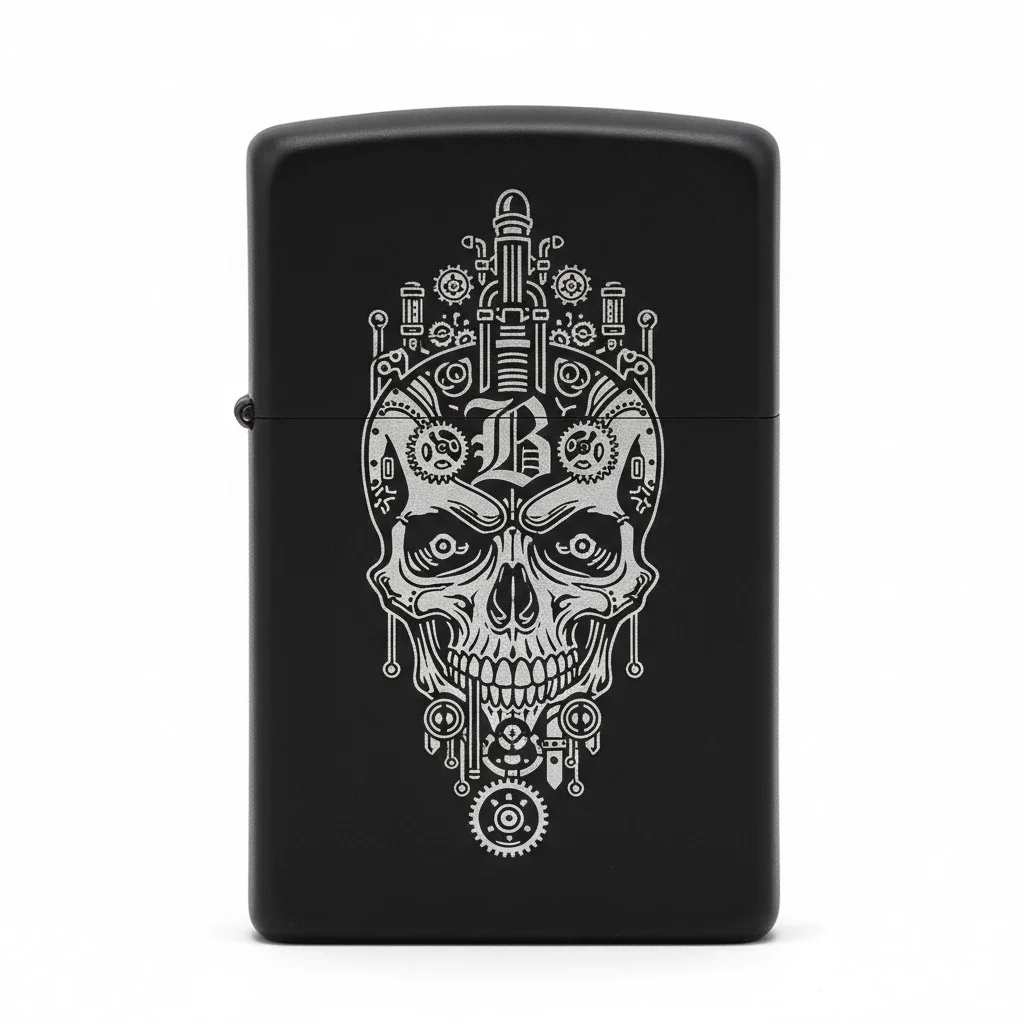 Zippo Kuru Kafa Figürlü B Harfli Tasarım - V20