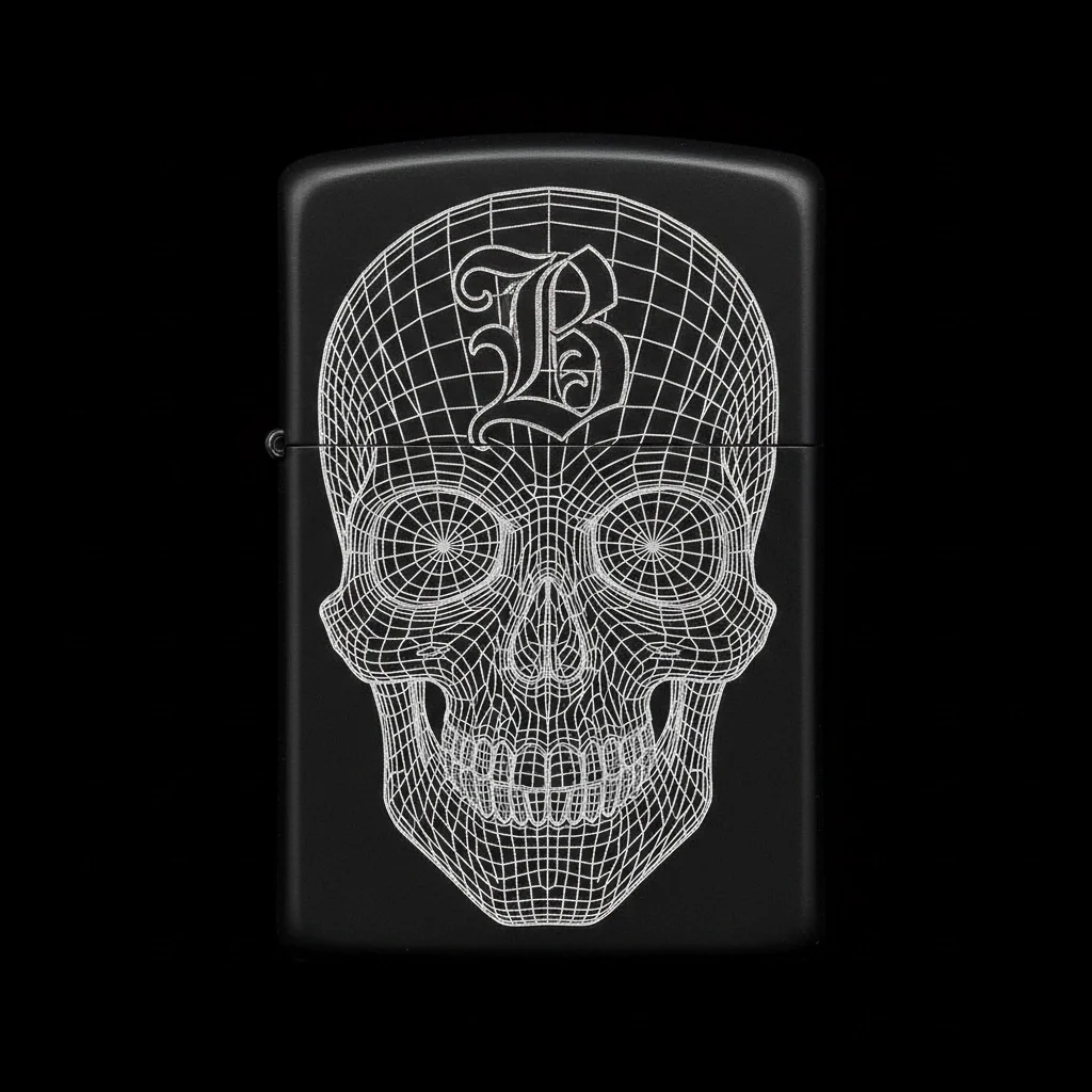 Zippo Kuru Kafa Figürlü B Harfli Tasarım - V27