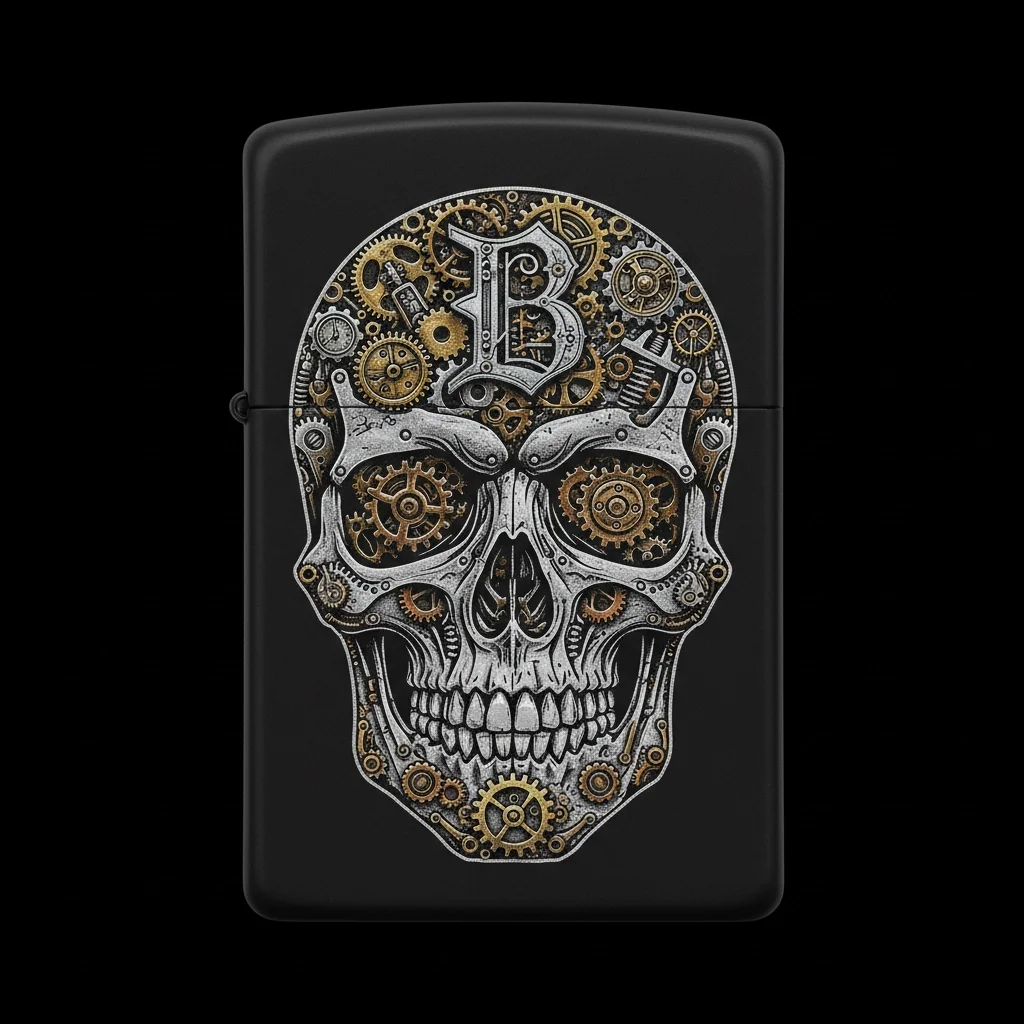 Zippo Kuru Kafa Figürlü B Harfli Tasarım - V30