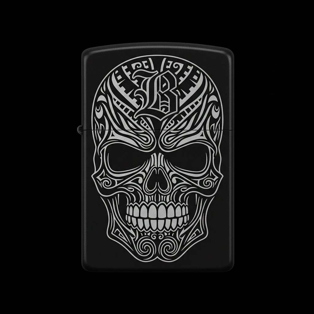 Zippo Kuru Kafa Figürlü B Harfli Tasarım - V34