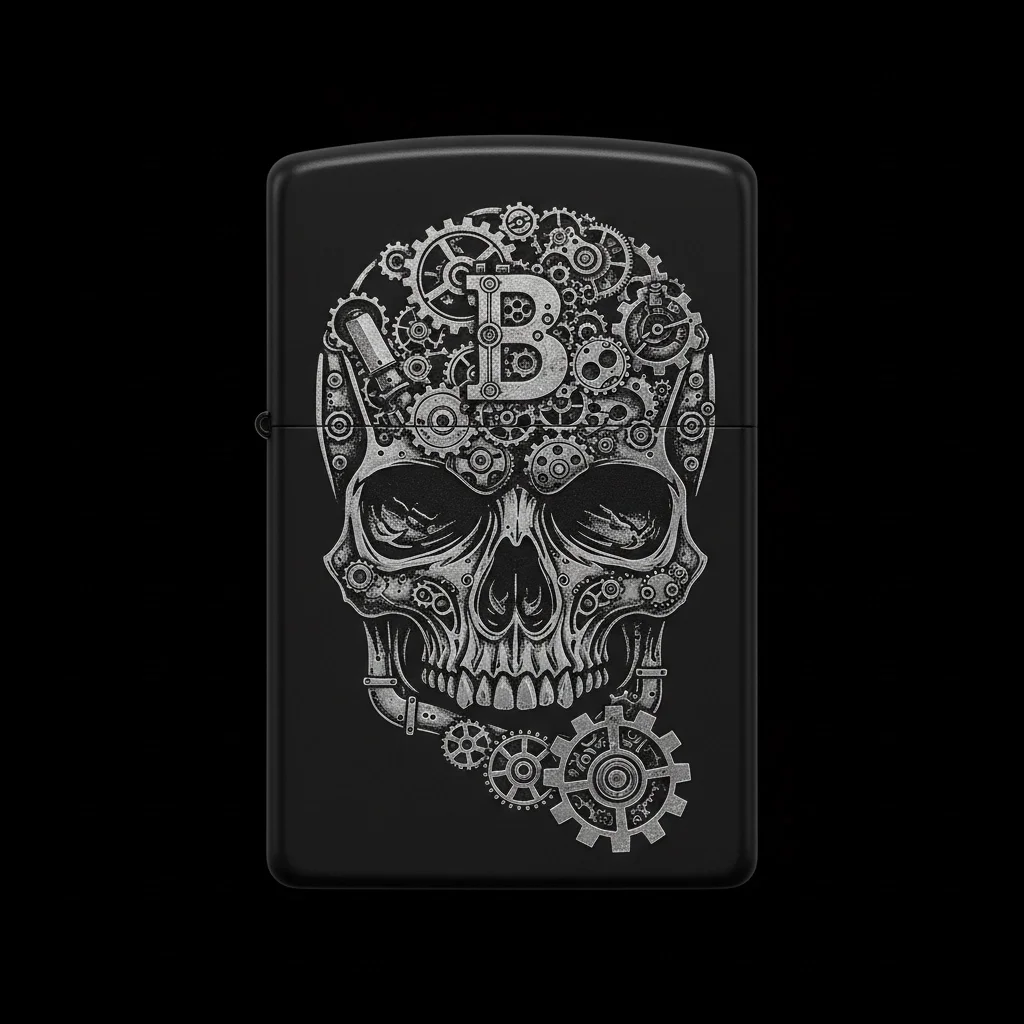 Zippo Kuru Kafa Figürlü B Harfli Tasarım - V8