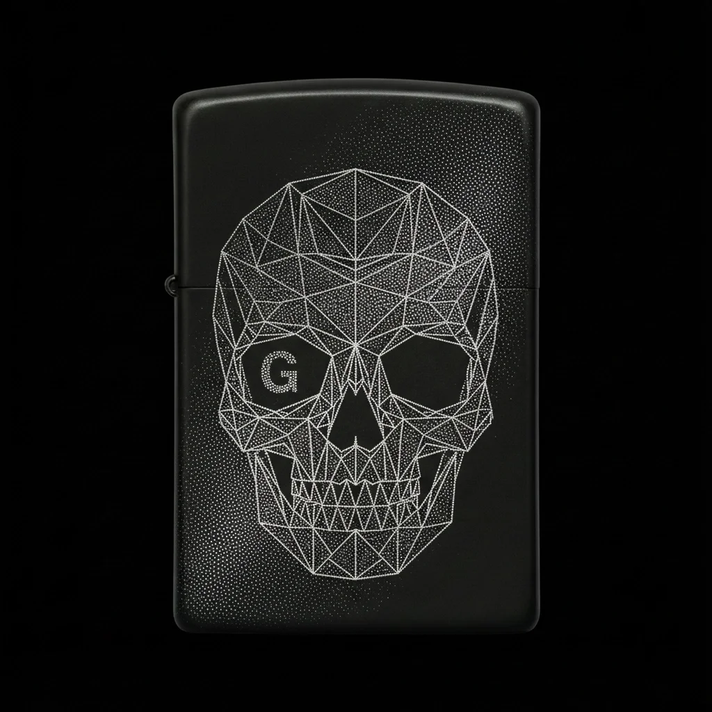 Zippo Kuru Kafa Figürlü G Harfli Tasarım - V25