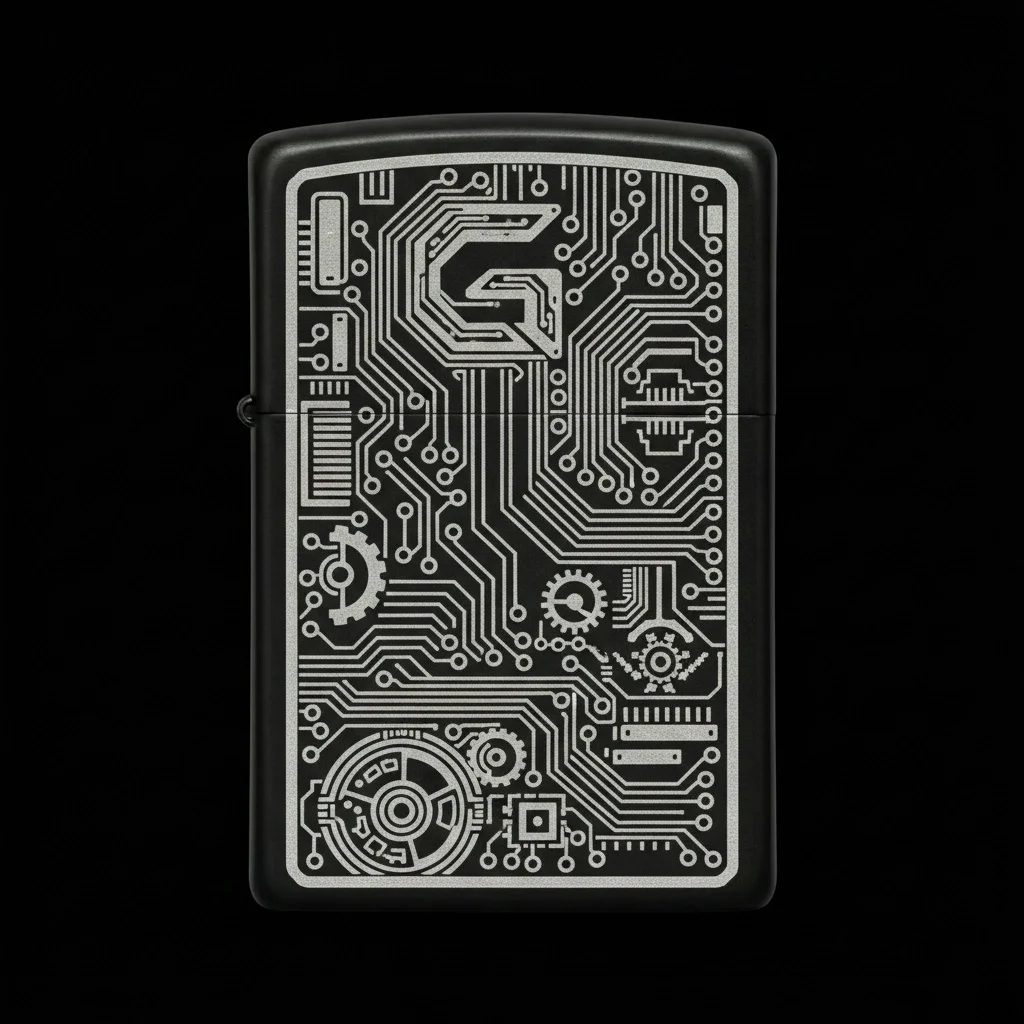 Zippo Kuru Kafa Figürlü G Harfli Tasarım - V33