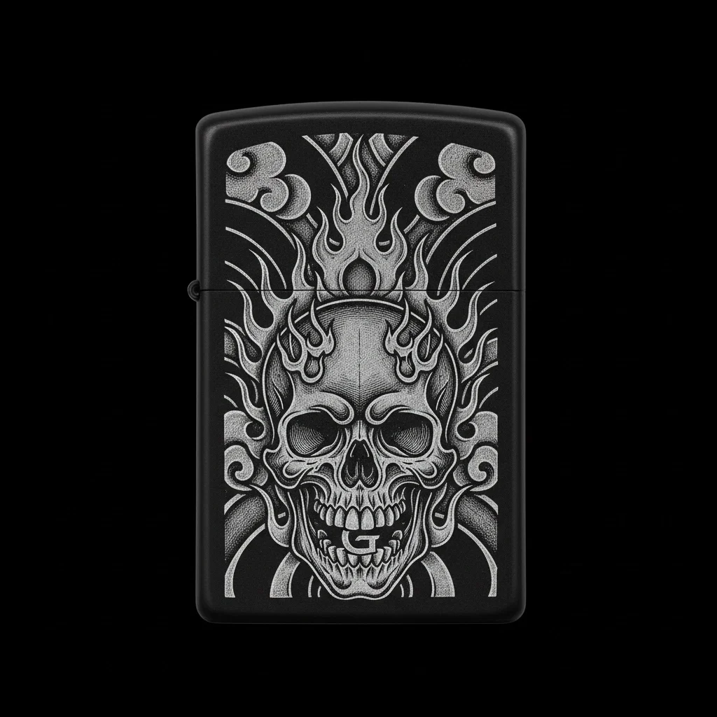 Zippo Kuru Kafa Figürlü G Harfli Tasarım - V39