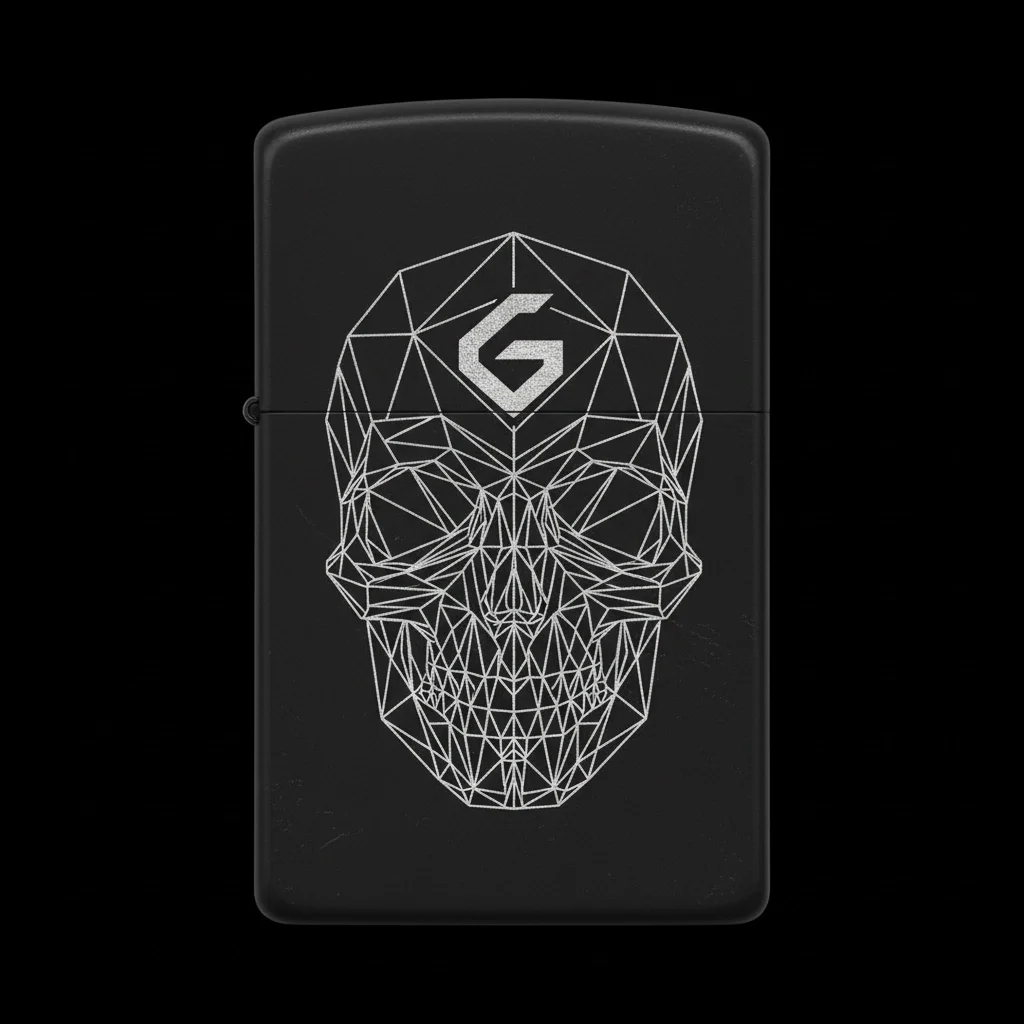 Zippo Kuru Kafa Figürlü G Harfli Tasarım - V4