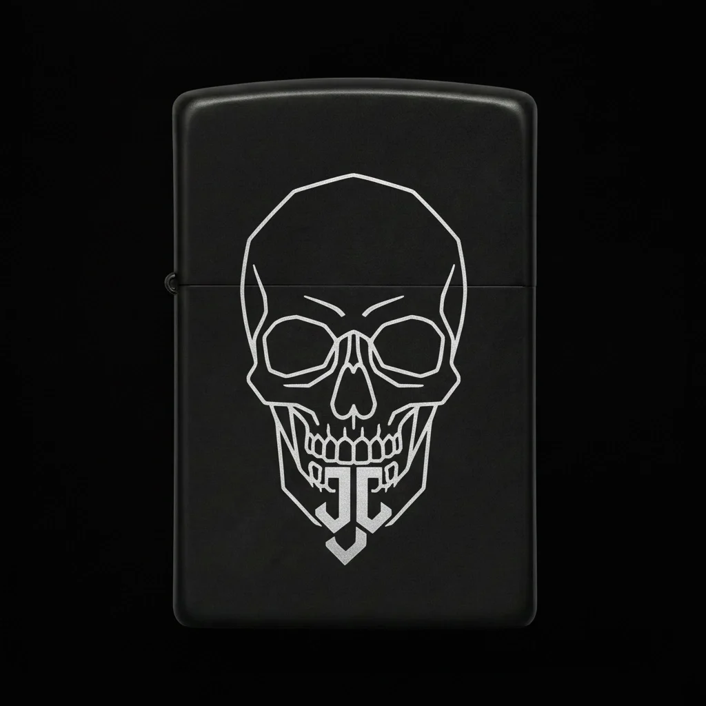 Zippo Kuru Kafa Figürlü J Harfli Tasarım - V29