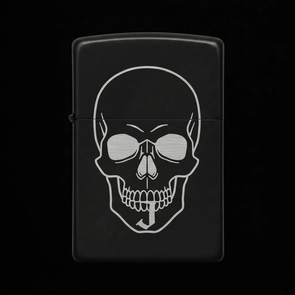 Zippo Kuru Kafa Figürlü J Harfli Tasarım - V34