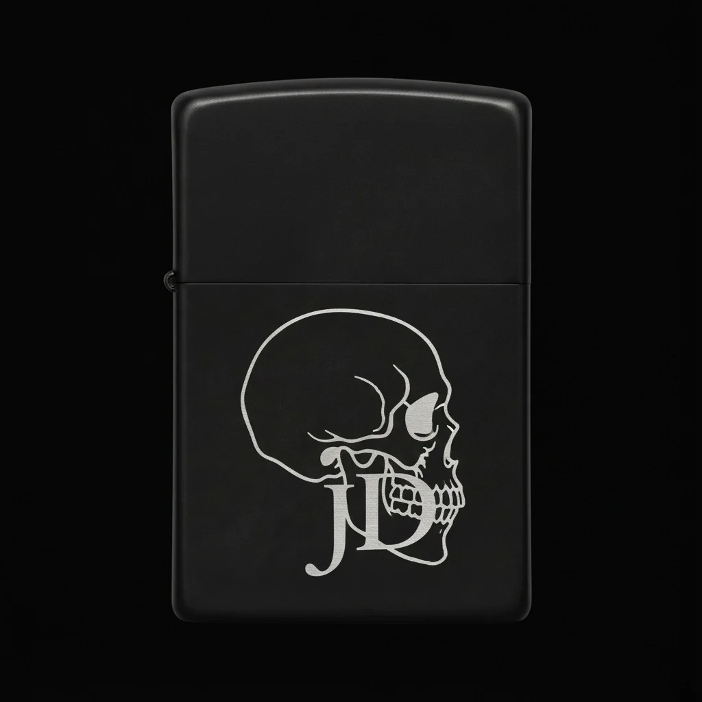 Zippo Kuru Kafa Figürlü J Harfli Tasarım - V41