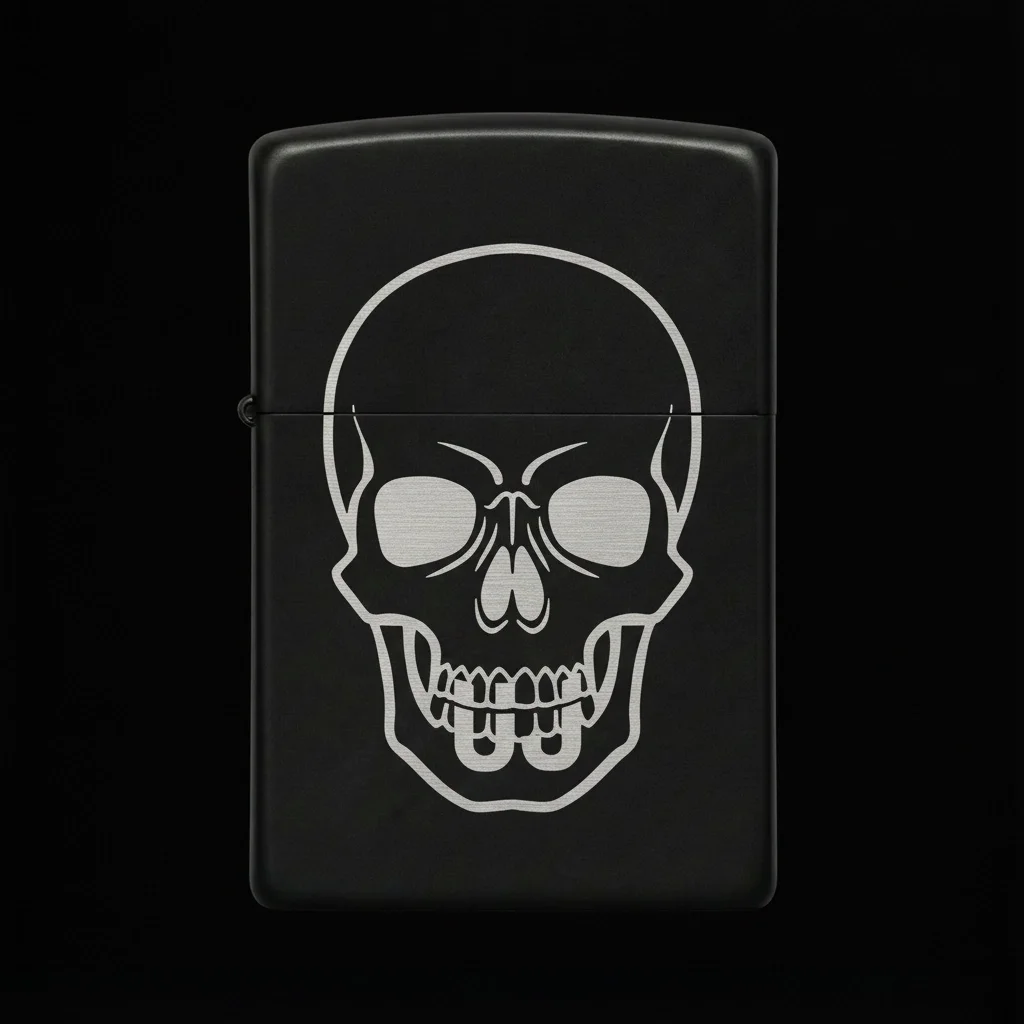Zippo Kuru Kafa Figürlü J Harfli Tasarım - V44