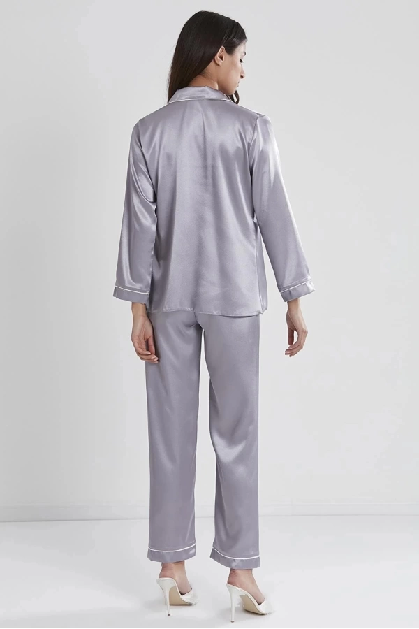 Pierre Cardin Saten Biyeli Pijama Takımı 1200 - Royal