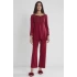 Pierre Cardin Kadın Penye Dantelli Pijama Takımı 1241 - Bordo