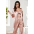 Pierre Cardin Saten 3lü Croplu Kadın Pijama Takımı 2075 - Brandy