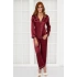 Pierre Cardin Saten Biyeli Pijama Takımı 1200 - Bordo