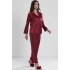 Pierre Cardin Saten Dantelli Pijama Takımı 1438 - Bordo